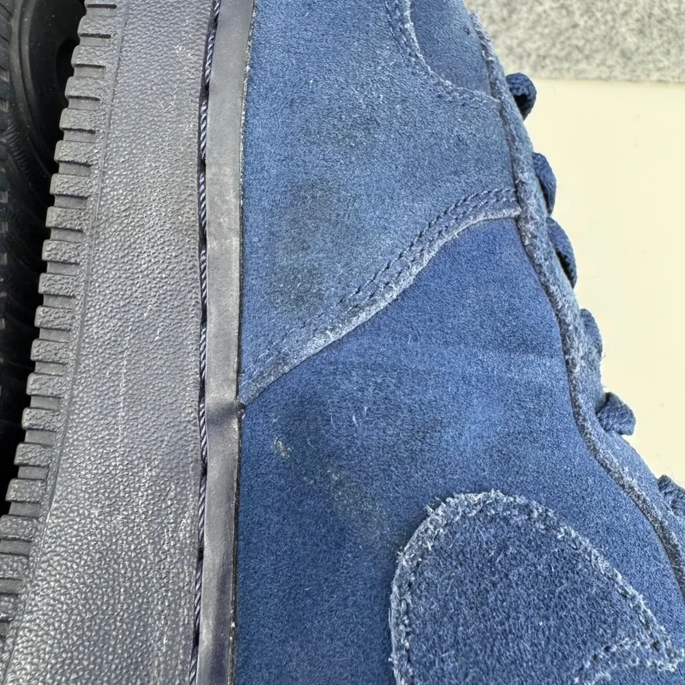 Nike Air Force 1 Mid Mens 10.5 Navy Blue Suede Sneakers 315123-410